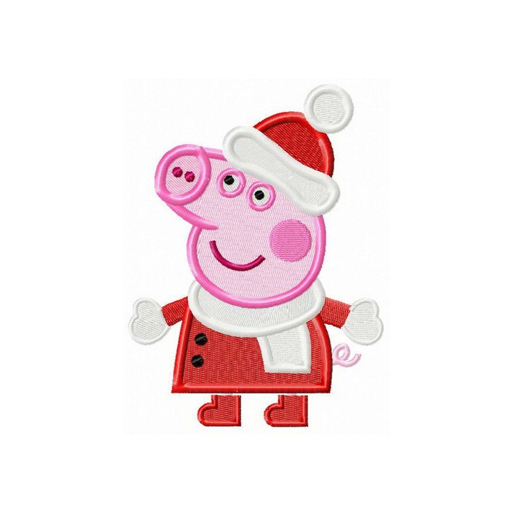 Pig Santa embroidery design - Embroidery Design