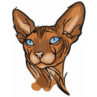 Sphynx cat 4 embroidery design - Embroidery Design