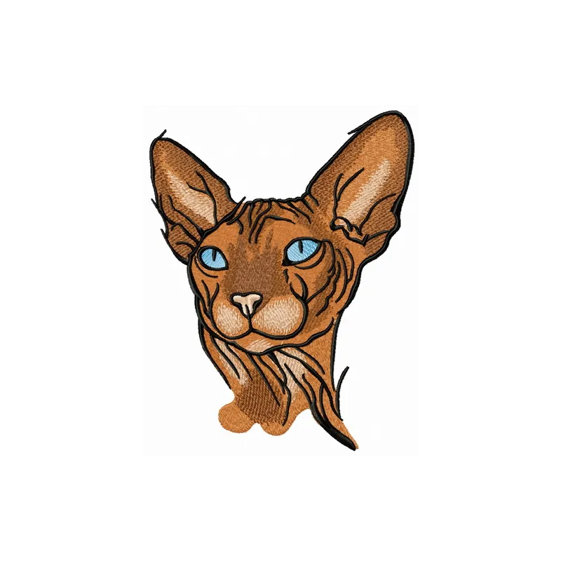 Preview of Sphynx cat 4 embroidery design featuring a stylish stitched motif of a cat.