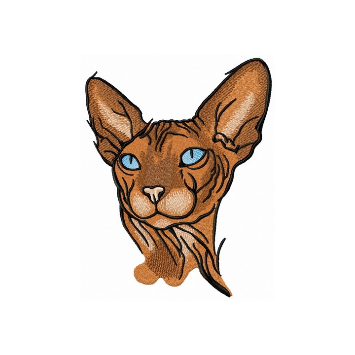 Sphynx cat 4 embroidery design - Embroidery Design