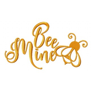 Bee mine one color embroidery design - Embroidery Design