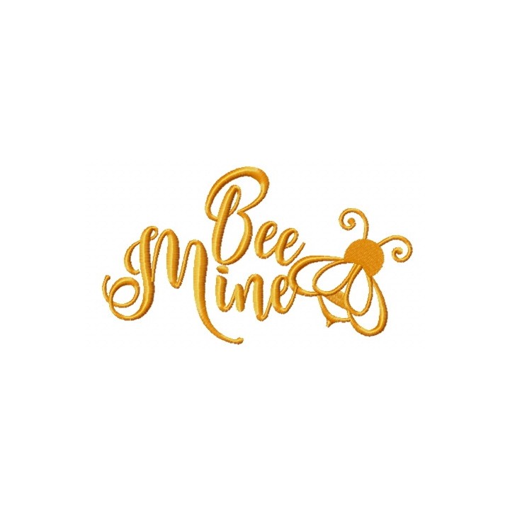Bee mine one color embroidery design - Embroidery Design