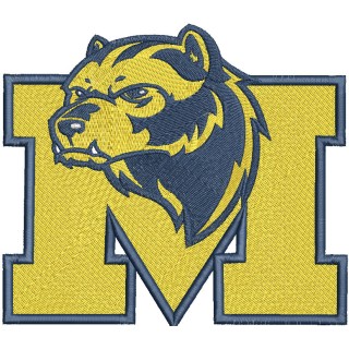 Michigan Wolverines full logo embroidery design - Embroidery Design