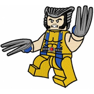 Lego Wolverine embroidery design - Embroidery Design