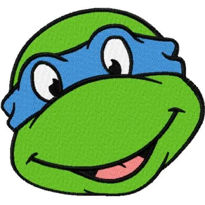 Leonardo 2 embroidery design featuring a vibrant Teenage Mutant Ninja Turtles motif for creative stitching projects.