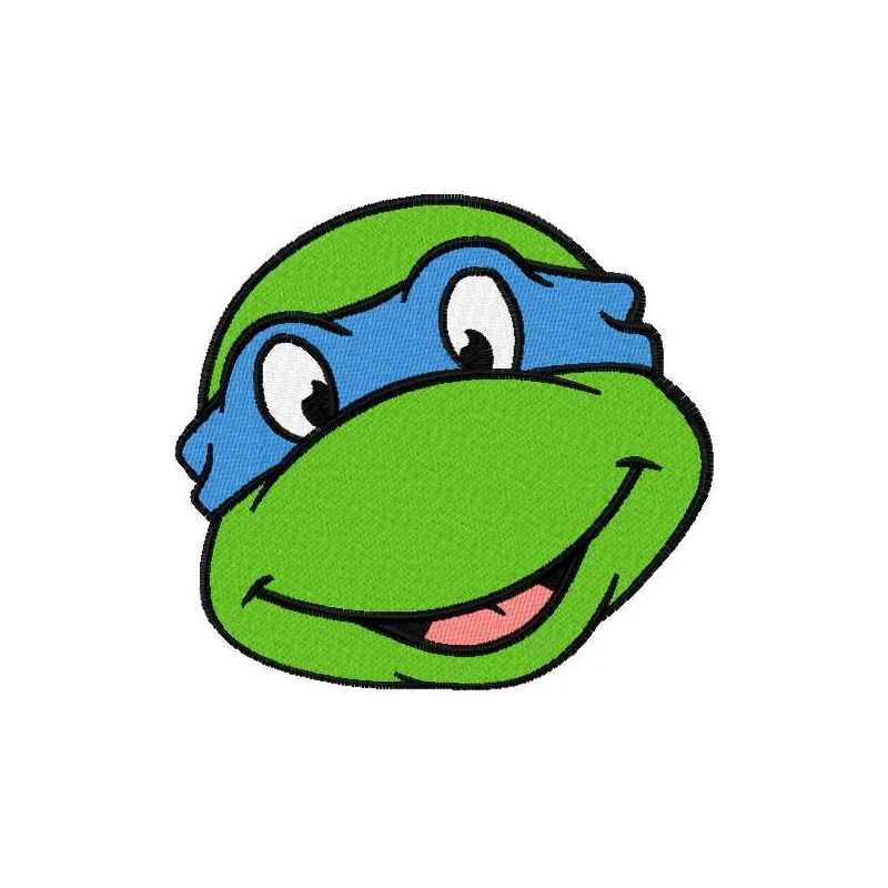 Leonardo 2 embroidery design featuring a vibrant Teenage Mutant Ninja Turtles motif for creative stitching projects.