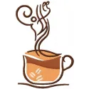 Preview of the Coffee Symbol 12 embroidery design, showcasing a creative pattern for stitching on various fabrics.