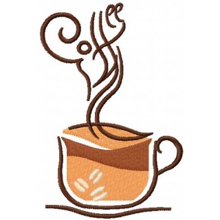 Coffee symbol 12 embroidery design - Embroidery Design