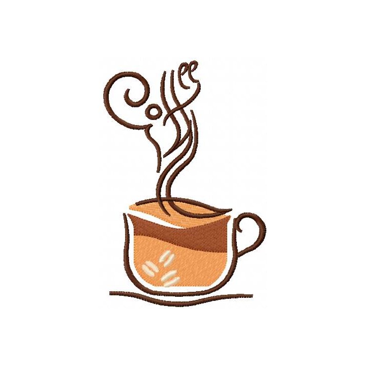 Coffee symbol 12 embroidery design - Embroidery Design