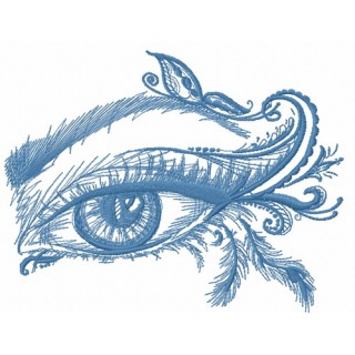 Exotic eye 2 embroidery design - Embroidery Design