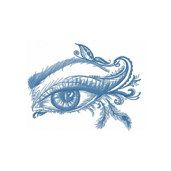 Exotic eye 2 embroidery design - Embroidery Design