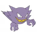 Haunter embroidery design featuring a playful ghostly character from Pokemon, perfect for stitching on apparel.