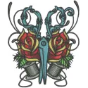 Vintage needlework kit 2 embroidery design showcasing intricate floral motifs for crafting enthusiasts.