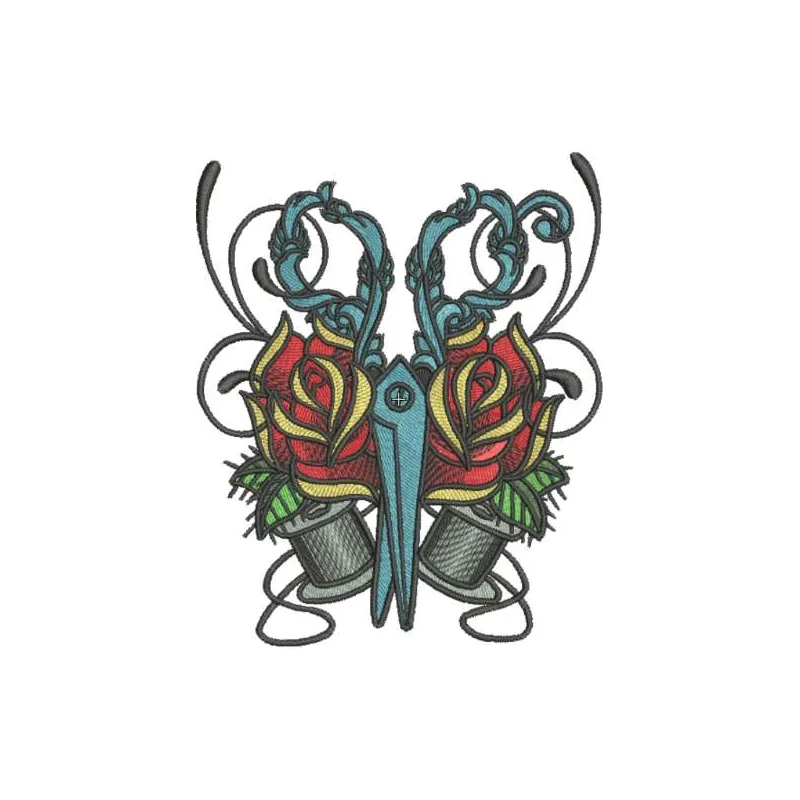 Vintage needlework kit 2 embroidery design showcasing intricate floral motifs for crafting enthusiasts.