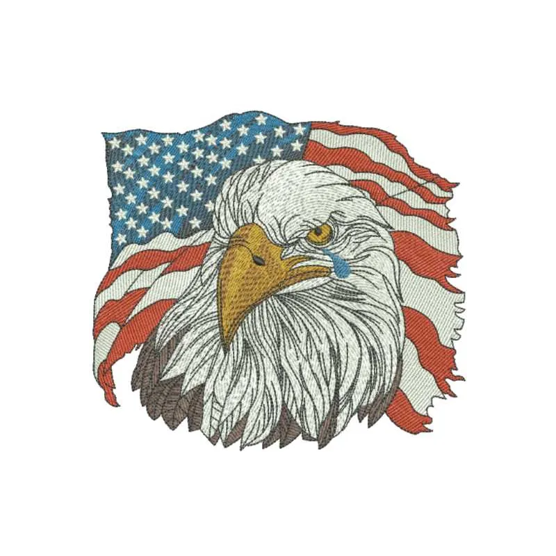 American Eagle 7 embroidery design showcasing a detailed eagle motif, perfect for hats and apparel.