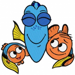 Nemo Marlin Dory 2 embroidery design - Embroidery Design