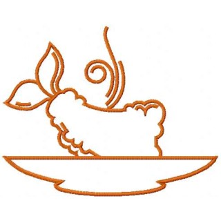 Fish tempura embroidery design - Embroidery Design