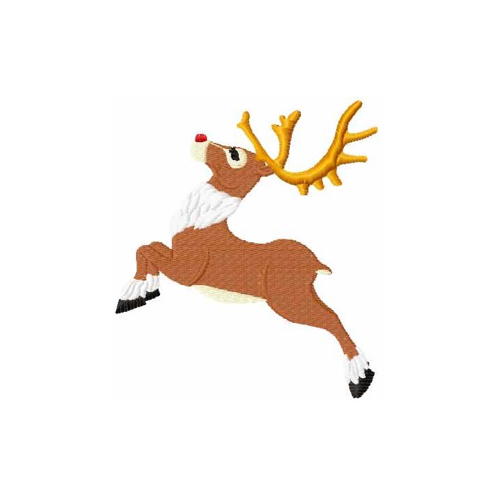 Christmas deer embroidery design - Embroidery Design