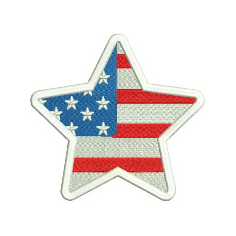 Independence Day 3 embroidery design featuring festive stars and stripes, ideal for patriotic projects.