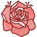Preview of the Red Rose 12 embroidery design, showcasing intricate floral stitching patterns for creative projects.