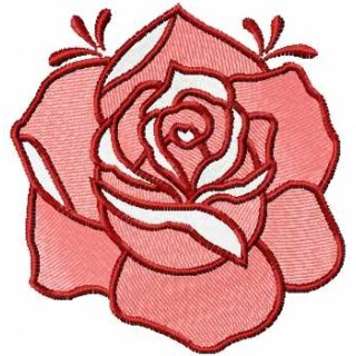 Red rose 12 embroidery design - Embroidery Design