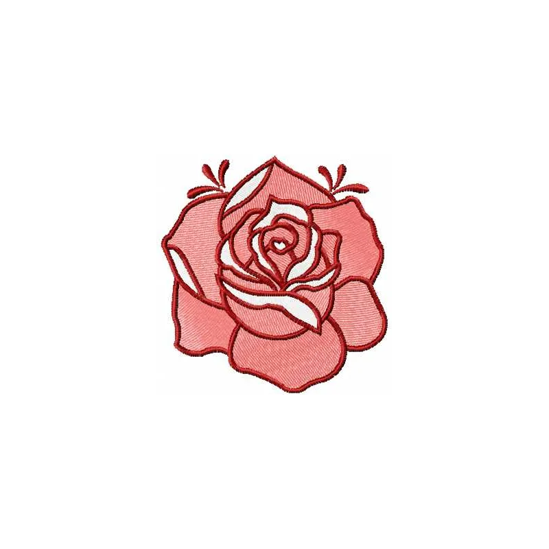 Preview of the Red Rose 12 embroidery design, showcasing intricate floral stitching patterns for creative projects.