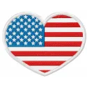 American heart 5 embroidery design featuring a patriotic heart motif, ideal for stitching on t-shirts or tote bags.