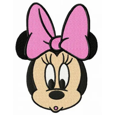 Preview of Disney baby Minnie embroidery design featuring cheerful Minnie Mouse motifs for cute baby outfits.