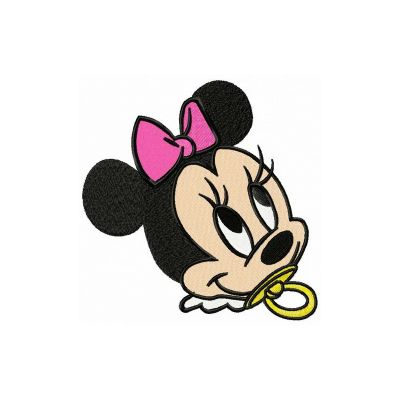 Preview of Baby Minnie embroidery design featuring a cute Minnie Mouse motif for stitching on baby onesies and blankets.