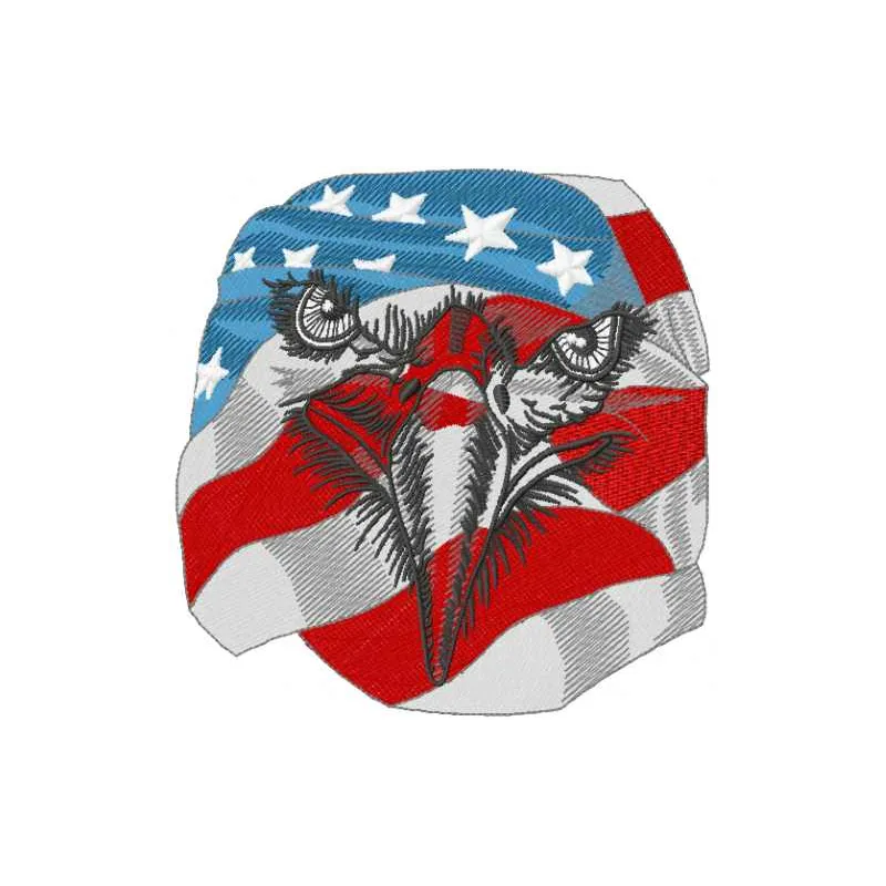 American Eagle 6 embroidery design showcasing a majestic eagle, ideal for t-shirts, caps, and hoodies.
