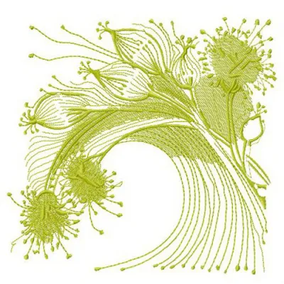 Fluffy field flowers embroidery design showcasing vibrant floral motifs for creative stitching projects.