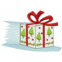 Preview of the Forgotten Gift embroidery design featuring festive motifs for Christmas stitching projects.