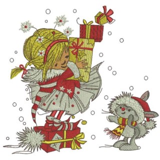 Christmas post embroidery design - Embroidery Design