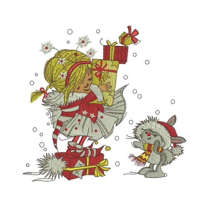 Christmas post embroidery design - Embroidery Design