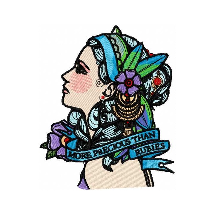 More precious than rubies embroidery design - Embroidery Design