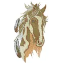 Wild horse 2 embroidery design showcasing a majestic horse motif, perfect for t-shirts and tote bags.