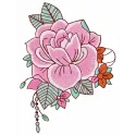 Fragrant rose embroidery design showcasing a beautiful floral motif for creative stitching projects.
