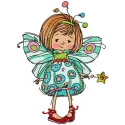 Dreaming Fairy embroidery design showcasing a whimsical fairy motif ideal for stitching on garments and home decor.