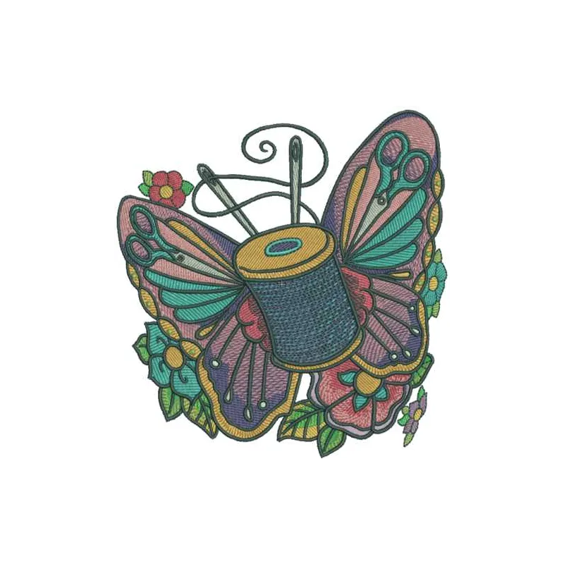 Vintage needlework set embroidery design showcasing intricate floral motifs for creative crafting projects.