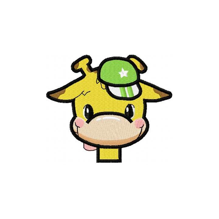 Giraffe boy 2 embroidery design - Embroidery Design