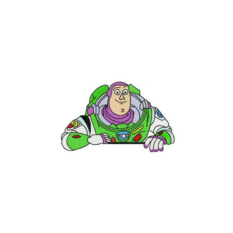 Preview of the Space Ranger Buzz embroidery design from Toy Story, showcasing vibrant stitching patterns for creative projec…