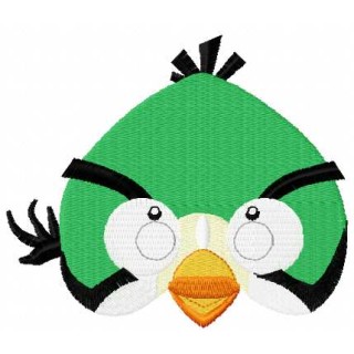 Angry bird green embroidery design - Embroidery Design