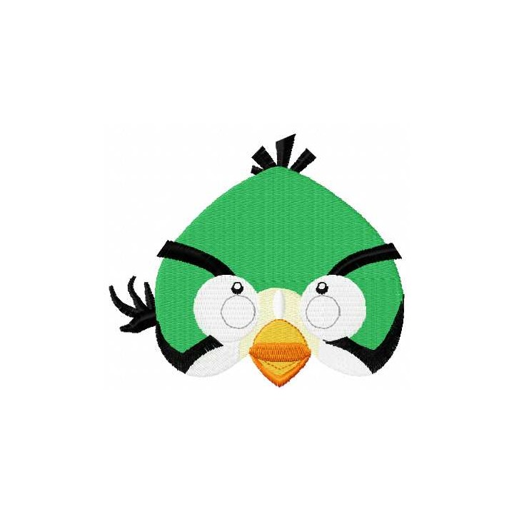 Angry bird green embroidery design - Embroidery Design