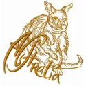 Kangaroo sketch embroidery design showcasing a detailed outline of a kangaroo for creative stitching projects.