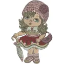 Preview of the Young Fashion-Monger 2 embroidery design featuring stylish motifs for girls and women.