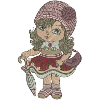 Young fashion-monger 2 embroidery design - Embroidery Design