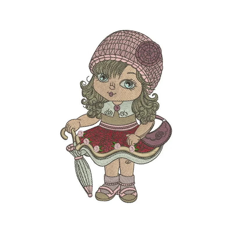 Preview of the Young Fashion-Monger 2 embroidery design featuring stylish motifs for girls and women.