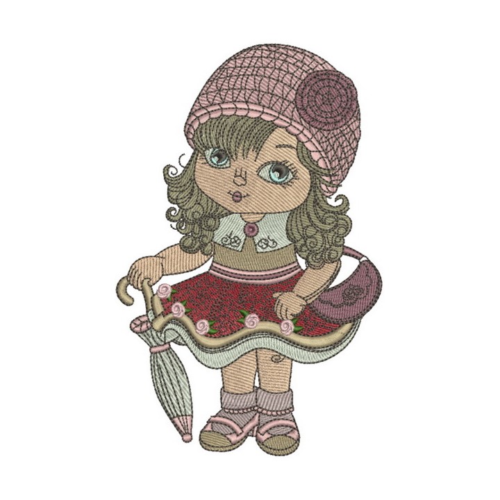 Young fashion-monger 2 embroidery design - Embroidery Design