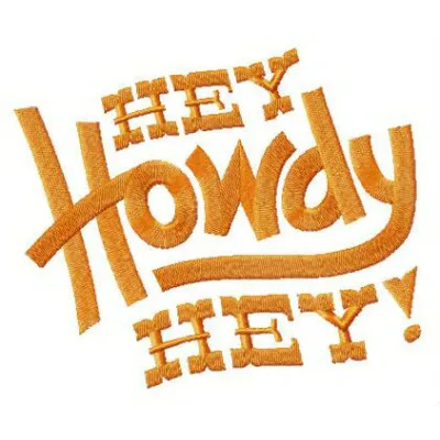 Hey Howdy Hey song embroidery design featuring playful motifs inspired by Toy Story, ideal for children's apparel and access…