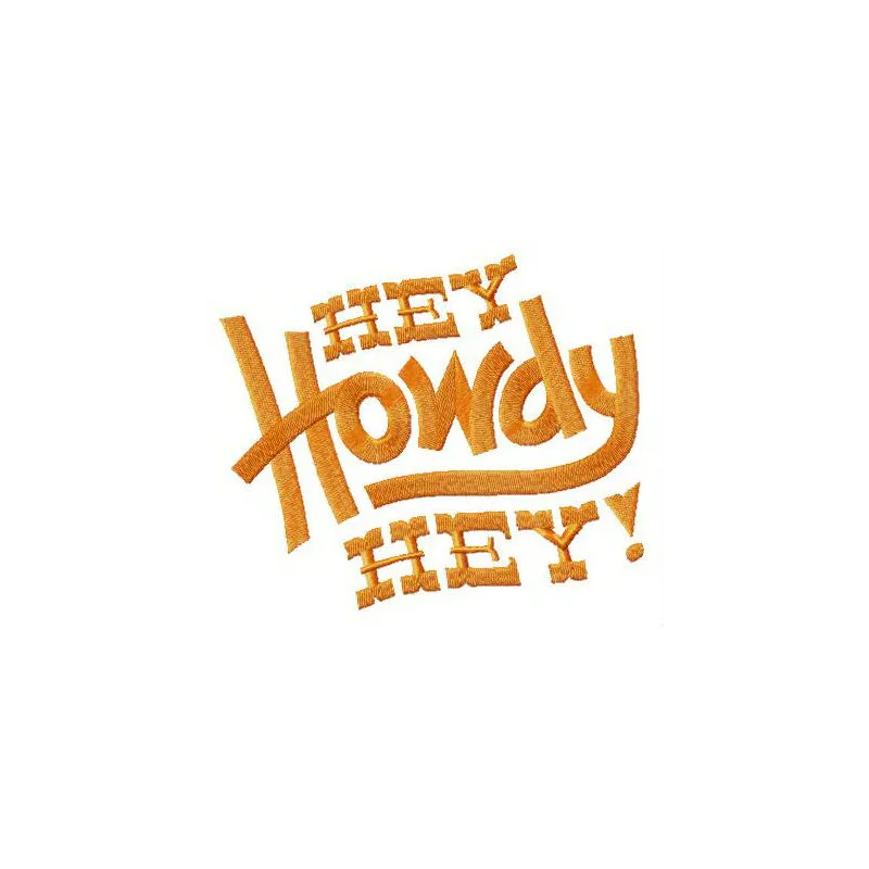 Hey Howdy Hey song embroidery design featuring playful motifs inspired by Toy Story, ideal for children's apparel and access…
